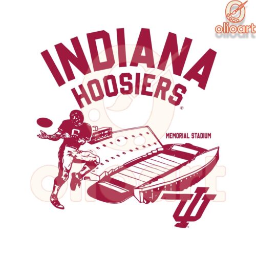 Indiana Hoosiers Football Memorial Stadium SVG