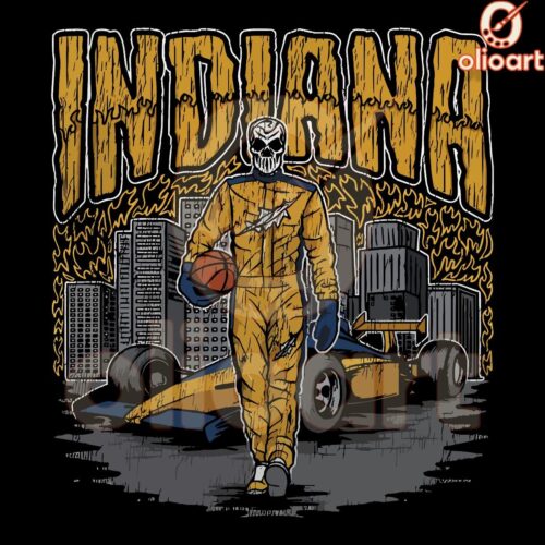 Indiana Pacers Skeleton Hooper PNG Design