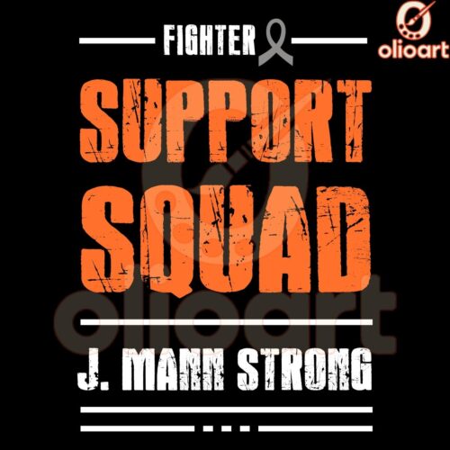 J Mann Strong Fighter Support Squad SVG Design