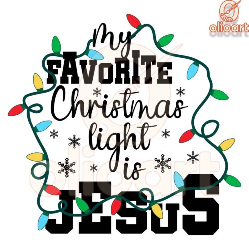 Jesus The Brightest Christmas Light SVG Design