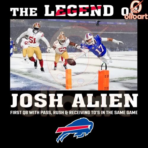 Josh Allen The Legend Lives On Bills Football PNG