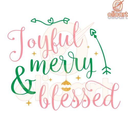 Joyful Merry Blessed Alpha Kappa Alpha SVG Design