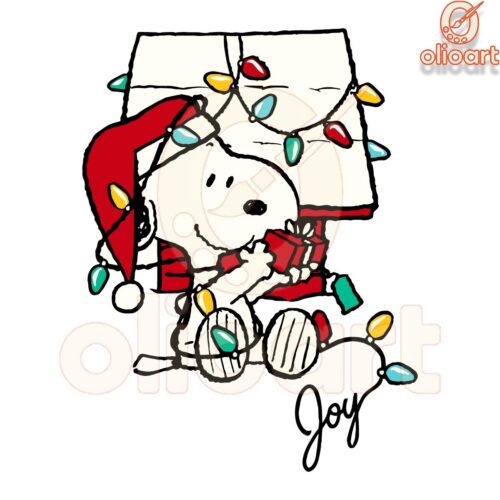 Joyful Snoopy Christmas Moment SVG for the Holidays