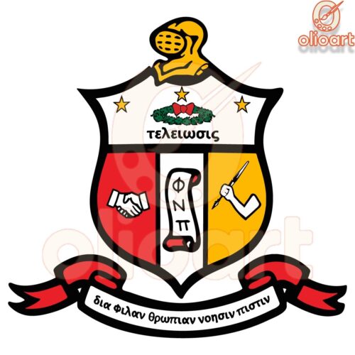 Kappa Alpha Psi Fraternity Coat of Arms SVG Design