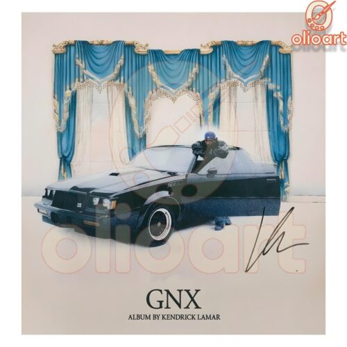 Kendrick Lamar GNX Album Poster Signature Art in PNG