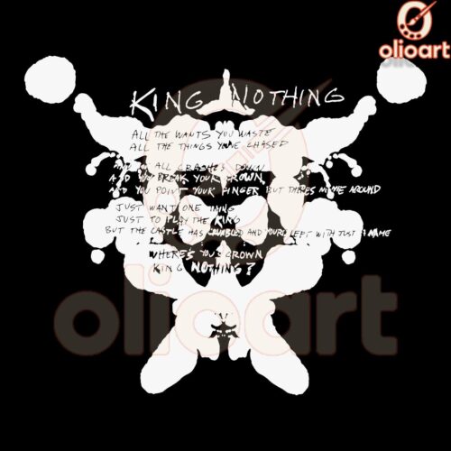 King Nothings Metallica Song Lyrics SVG