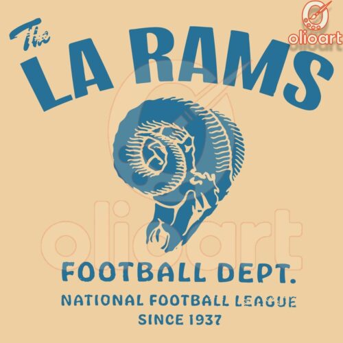 LA Rams Football Dept Logo in Crisp SVG Format