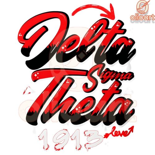 Level Up with Delta Sigma Theta 1913 PNG Design