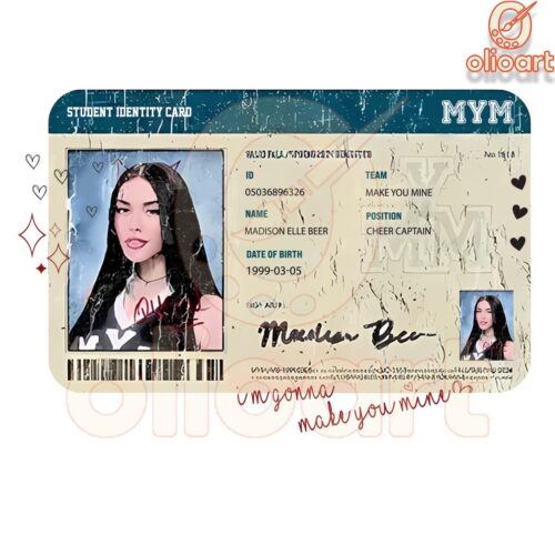 Madison Beer Make You Mine School ID PNG Design