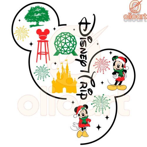 Magical Disney Christmas Trip SVG with Mickey Minnie