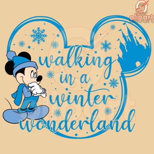 Magical Mickey Strolling Winter Wonderland SVG