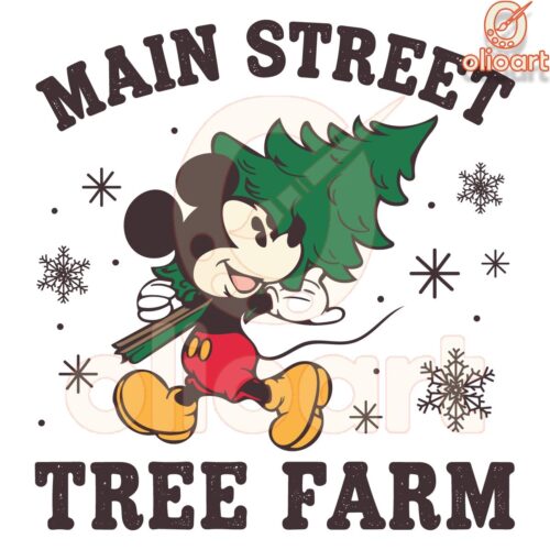 Main Street Tree Farm Mickey Mouse SVG Design