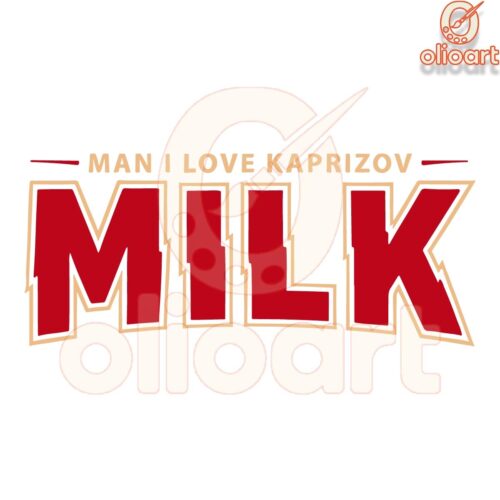 Man I Love Kaprizov Milk SVG Design