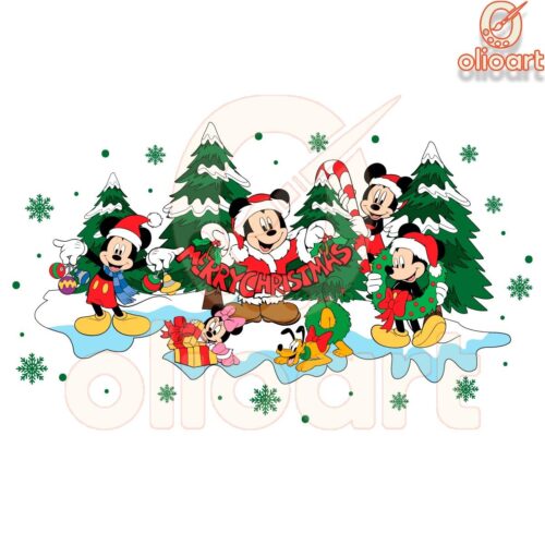 Merry Christmas with Mickey Mouse Friends PNG Magic