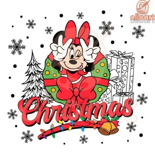 Merry Christmas with Minnie Mouse Festive PNG Gift