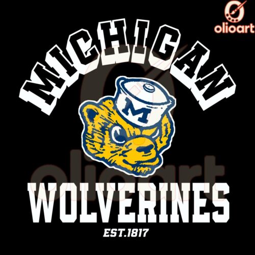 Michigan Wolverines Est 1817 Logo Mascot SVG