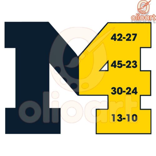 Michigan Wolverines Football 4th Win Streak SVG Design