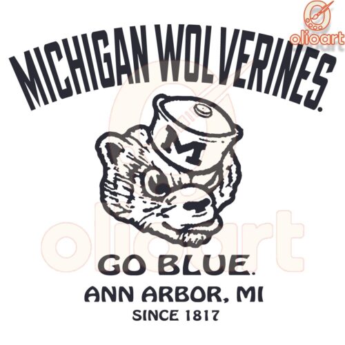 Michigan Wolverines Go Blue Football SVG