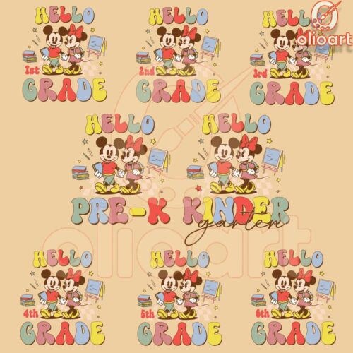 Mickey Minnie Mouse BacktoSchool SVG Bundle