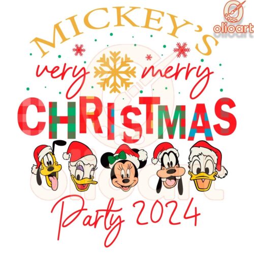 Mickeys Very Merry Christmas Party 2024 in Festive PNG