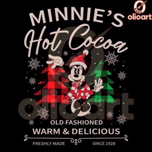 Minnies Dancing Mouse Christmas Tree Hot Cocoa PNG