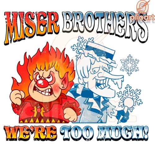 Miser Brothers Heating Cooling Fun PNG Design