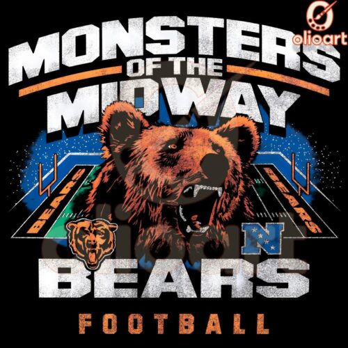 Monsters of the Midway Chicago Bears Football SVG PNG