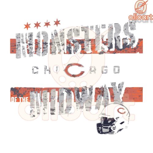 Monsters of the Midway Chicago Bears Helmet SVG Design