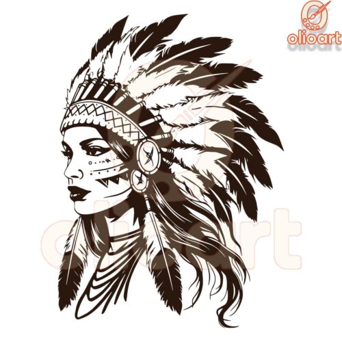 Native American Woman SVG Design Celebrate Indigenous Culture