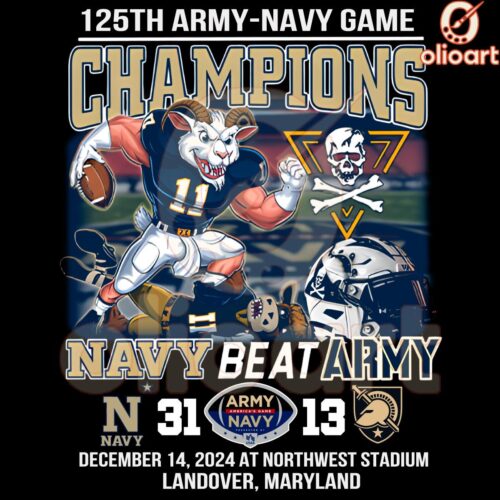 Navy Tops Army 125th ArmyNavy Game Champion SVGPNG