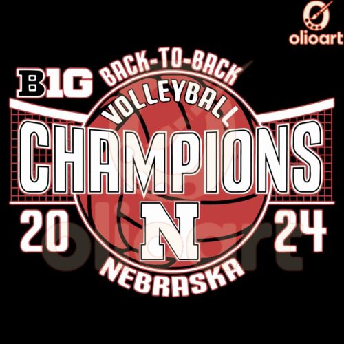 Nebraska Cornhuskers Volleyball Back To Back Champions SVG