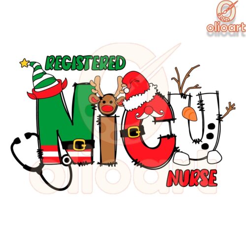 NICU Snowman Christmas Elf SVG Design