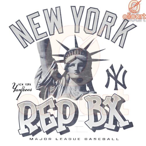 NY Yankees Statue of Liberty MLB Art PNG Design