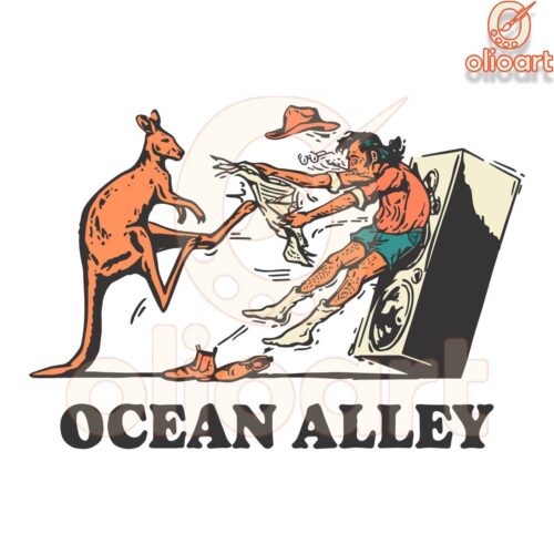 Ocean Alley Australia Tour Kanga Kick SVG Design