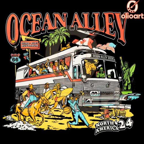 Ocean Alley North America Tour 2024 Retro Vibes PNG