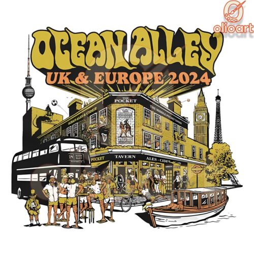 Ocean Alley UK Europe Tour 2024 Stunning PNG Design