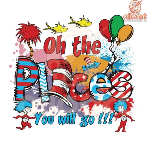 Oh the Places Youll Go Seussville SVG File for Download