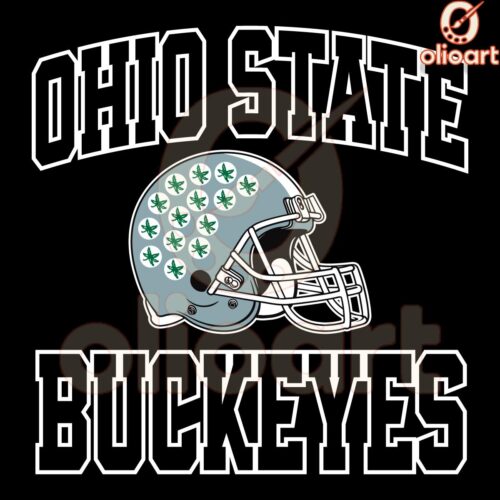 Ohio State Buckeyes Weed Football Hetmet SVG