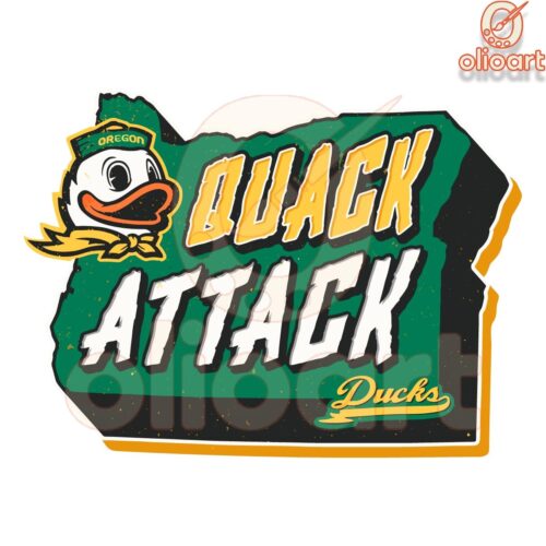 Oregon Ducks Quack Attack SVG Design