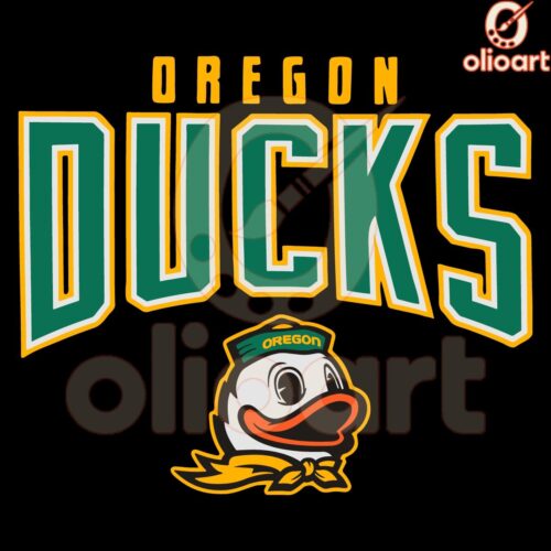 Oregon Ducks SVG Bold Football Team Logo Design