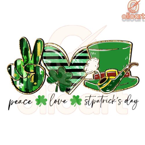 Peace Love St Patricks Day SVGPNG Bliss