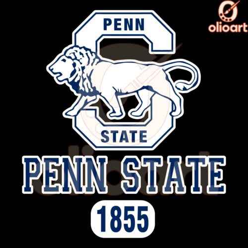 Penn State Nittany Lions 1855 Vintage Logo SVG Design