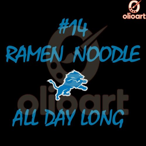 Ramen Lovers Detroit Lions SVG AmonRa St Brown 14 Design