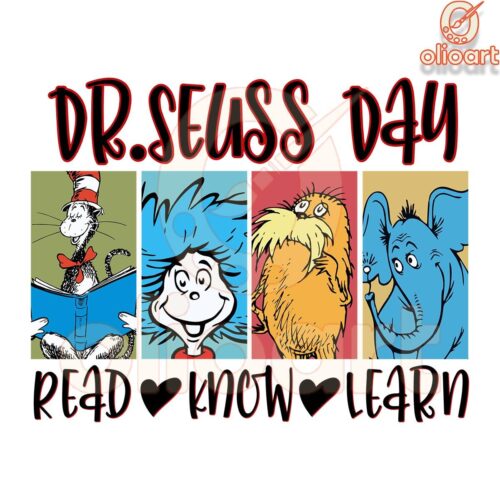 Read Know Learn Dr Seuss Day SVG Magic