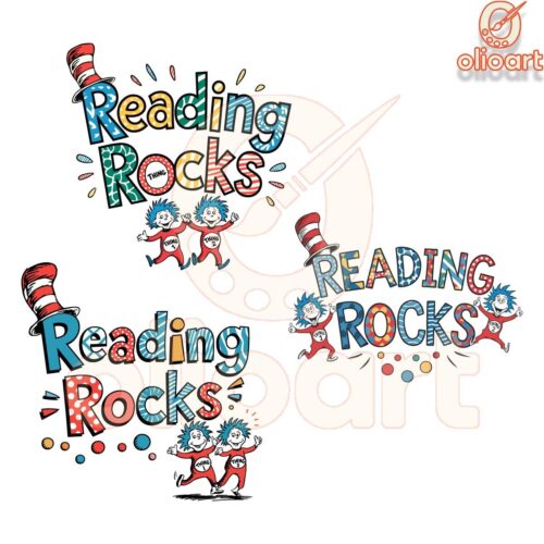 Reading Rocks SVG Celebrate Happy Book Day in Style