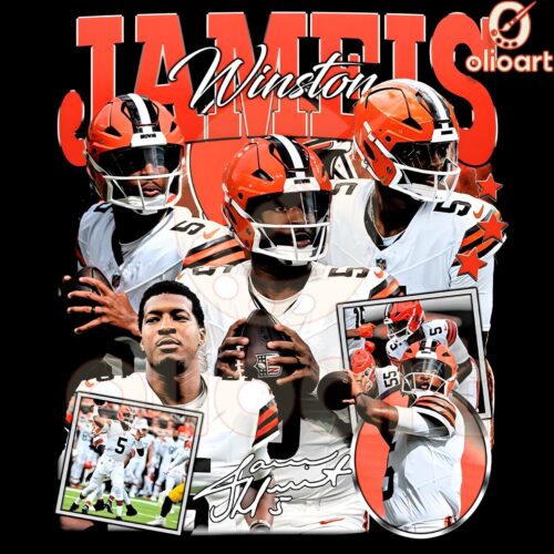 Retro 90s Jameis Winston Cleveland Browns Football SVGPNG