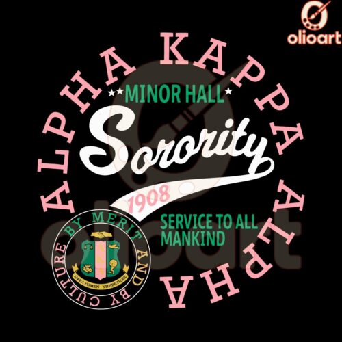 Retro AKA Sorority 1908 SVG Design for Alpha Kappa Alpha Fans