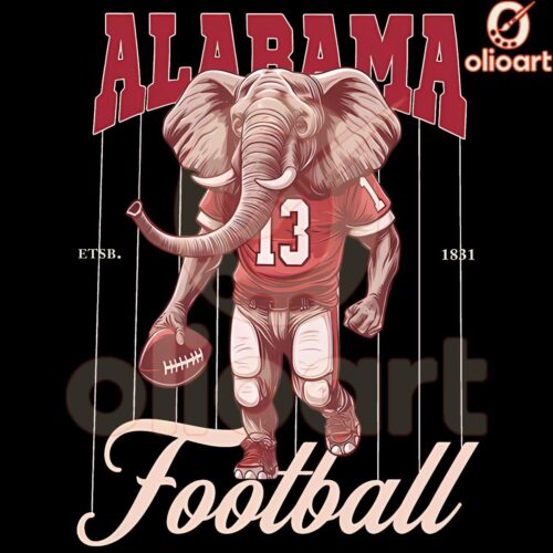 Retro Big Al 13 Alabama Football Mascot SVGPNG