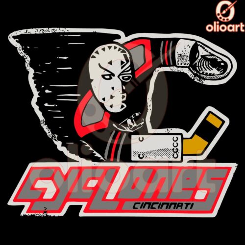 Retro Cincinnati Cyclones Hockey Goalie SVG Design