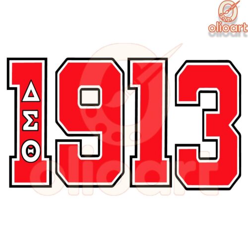 Retro Delta Sigma Theta 1913 SVG Design